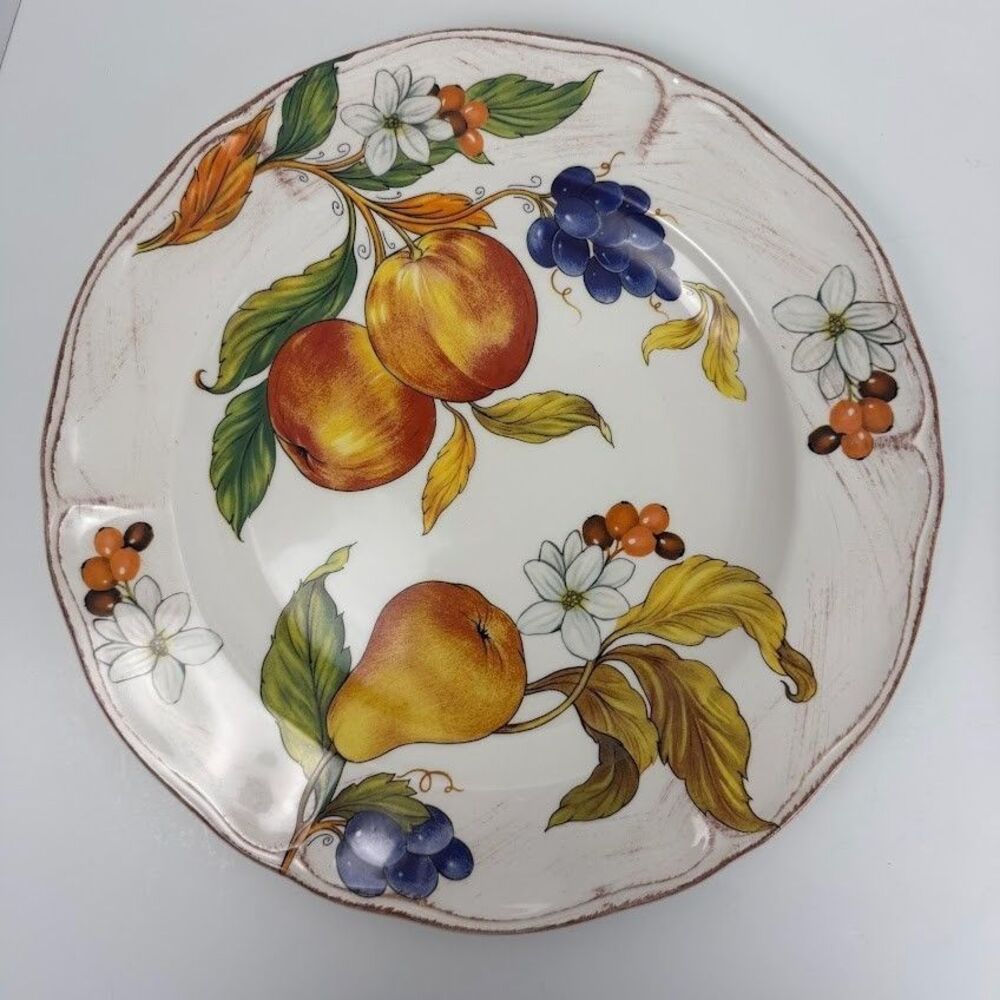 Two Sur La Table Frutta Dinner Plates, Made in Italy, Still w Original Tag - Picture 3 of 8